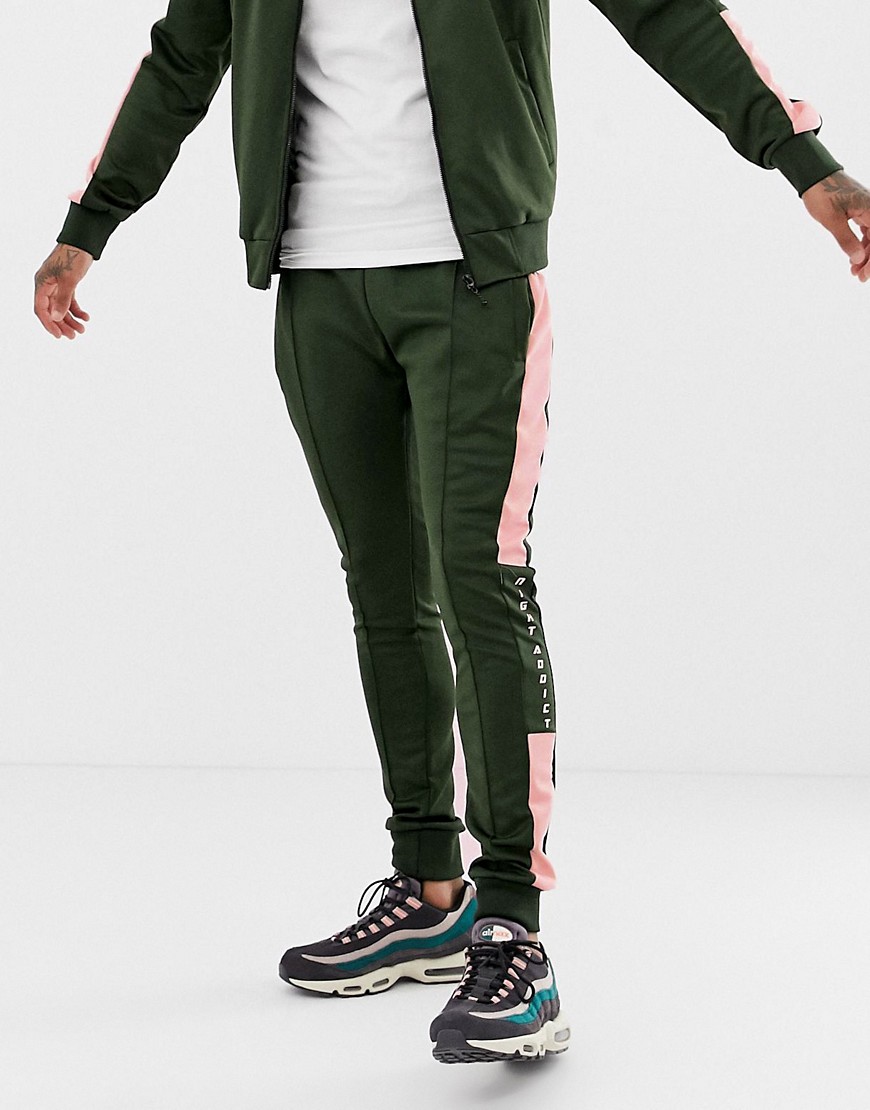 Night Addict Skinny Fit Panelled Joggers