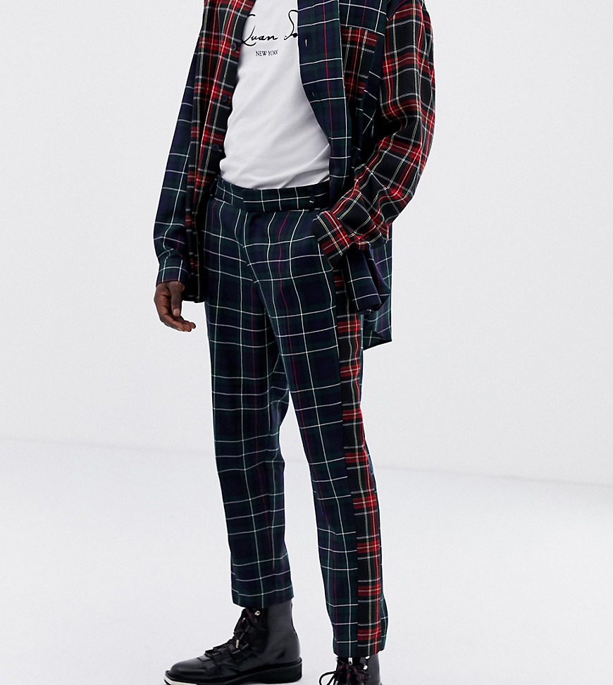 ASOS DESIGN x LaQuan Smith skinny check trouser with contrast check panel