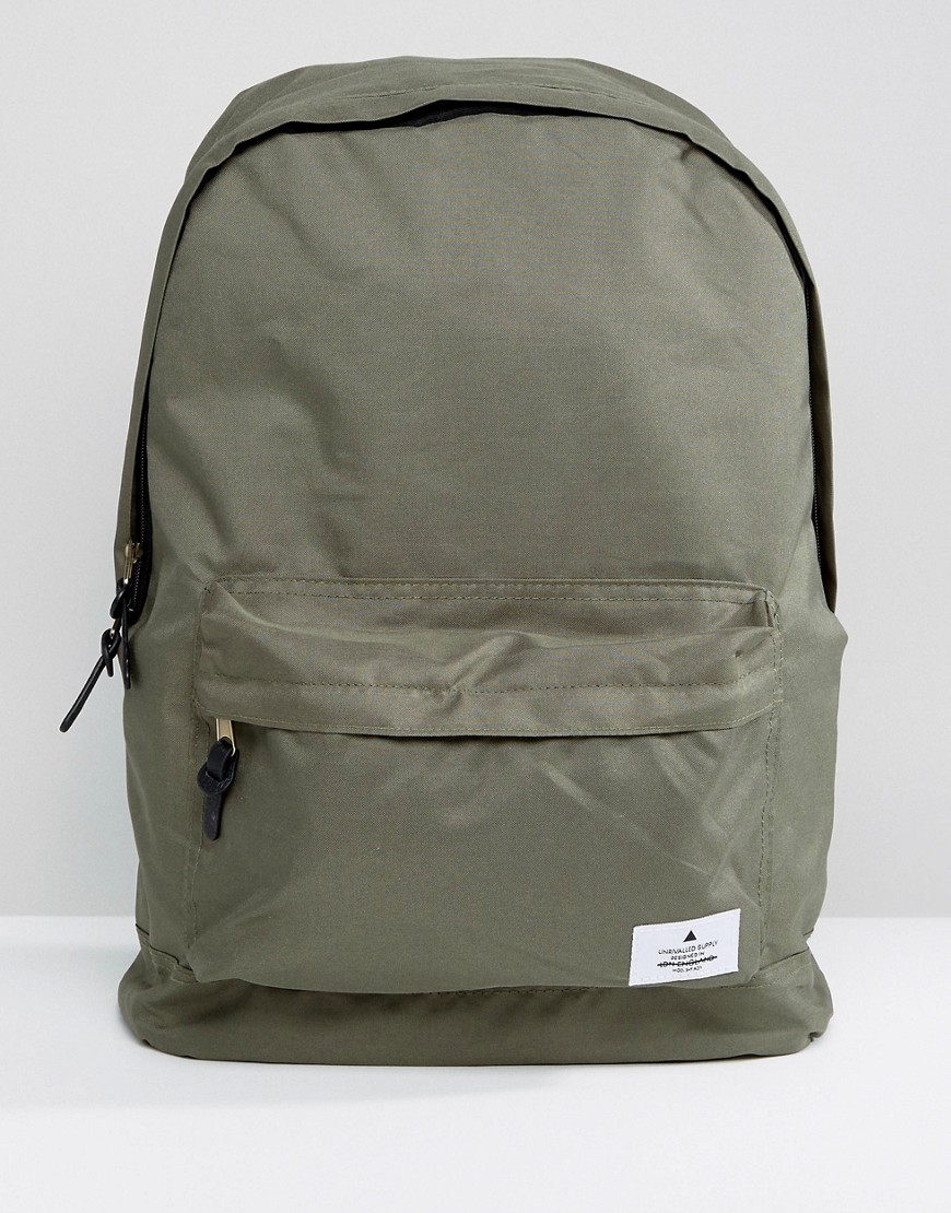 ASOS Backpack In Khaki Canvas - Khaki