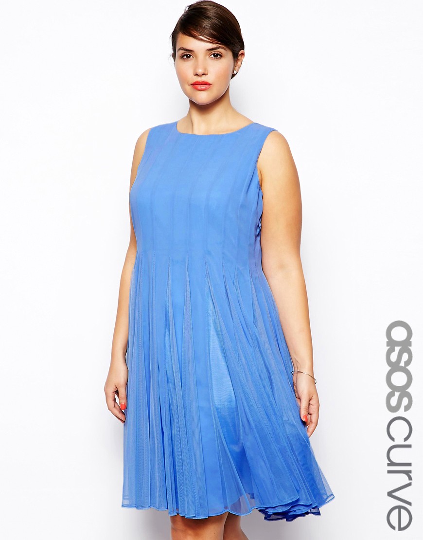 ASOS Curve | ASOS CURVE Fit & Flare Dress With Inserts at ASOS