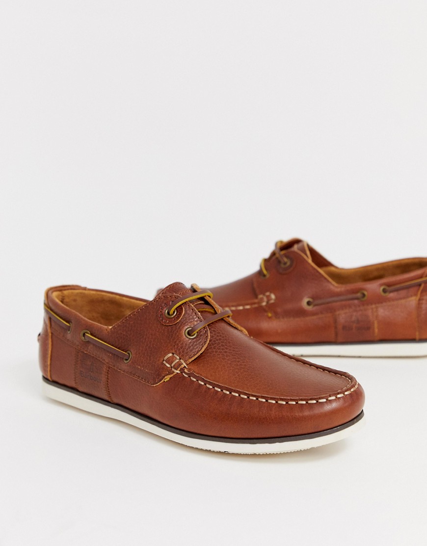 Barbour Capstan leather boat shoes in tan