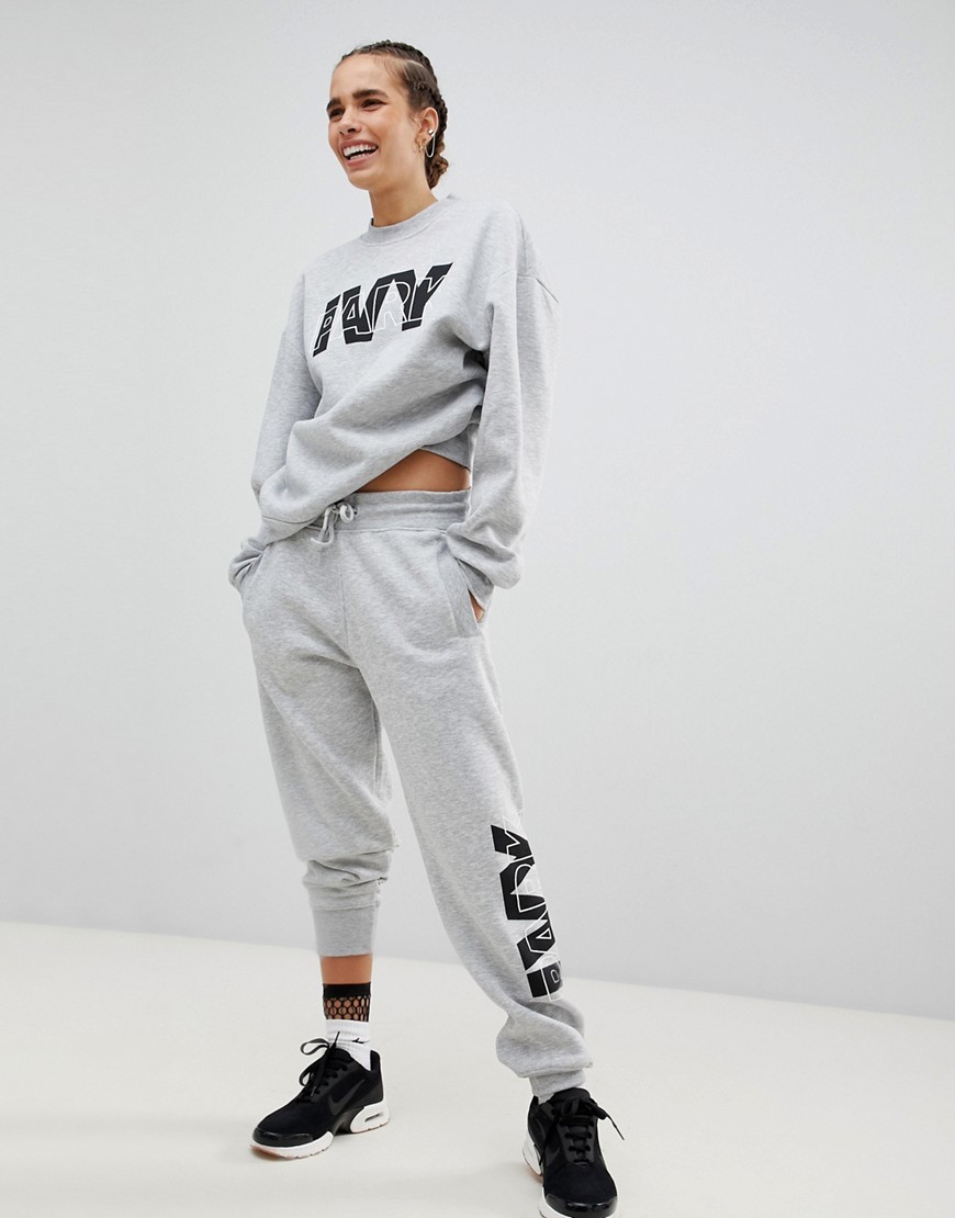 Ivy Park Logo Joggers In Grey