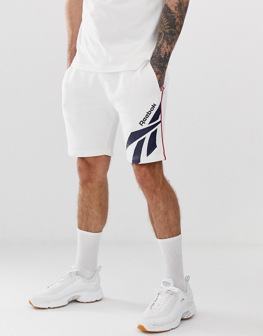 Reebok classics shorts with vector print in white