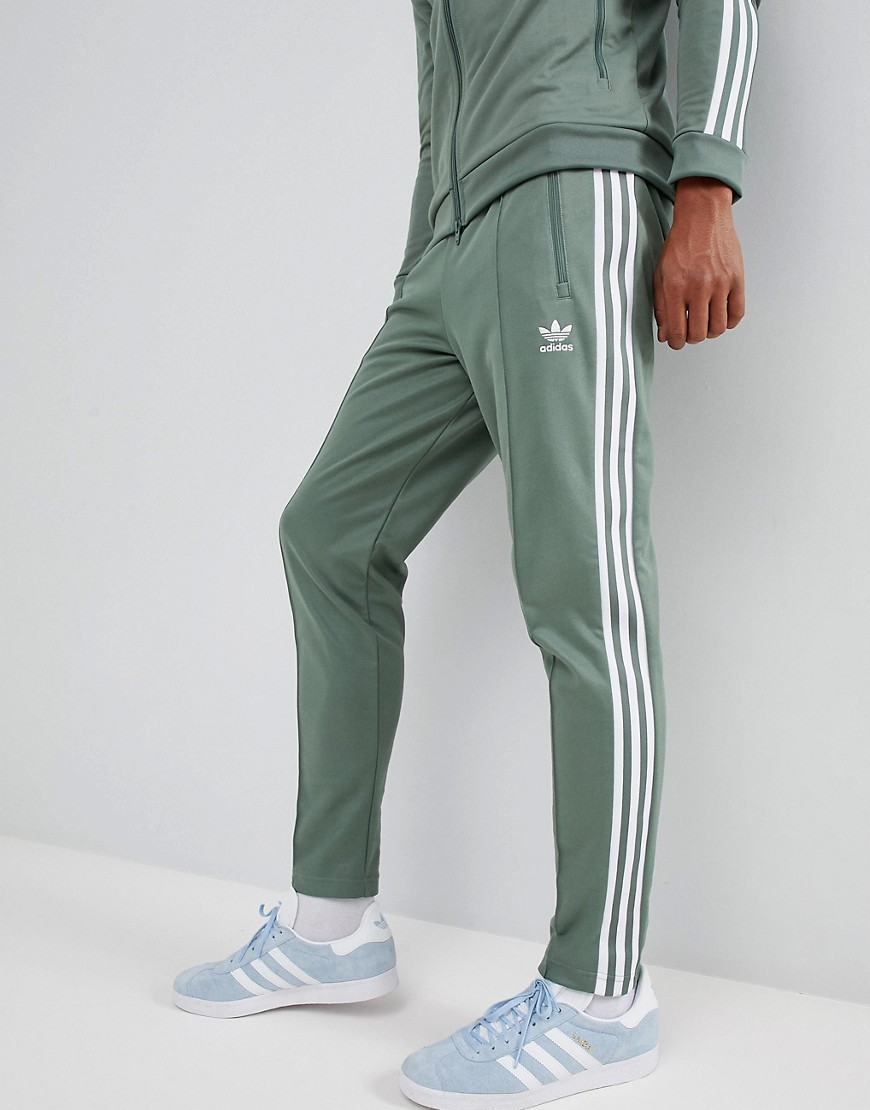 adidas originals beckenbauer joggers in green dh5818