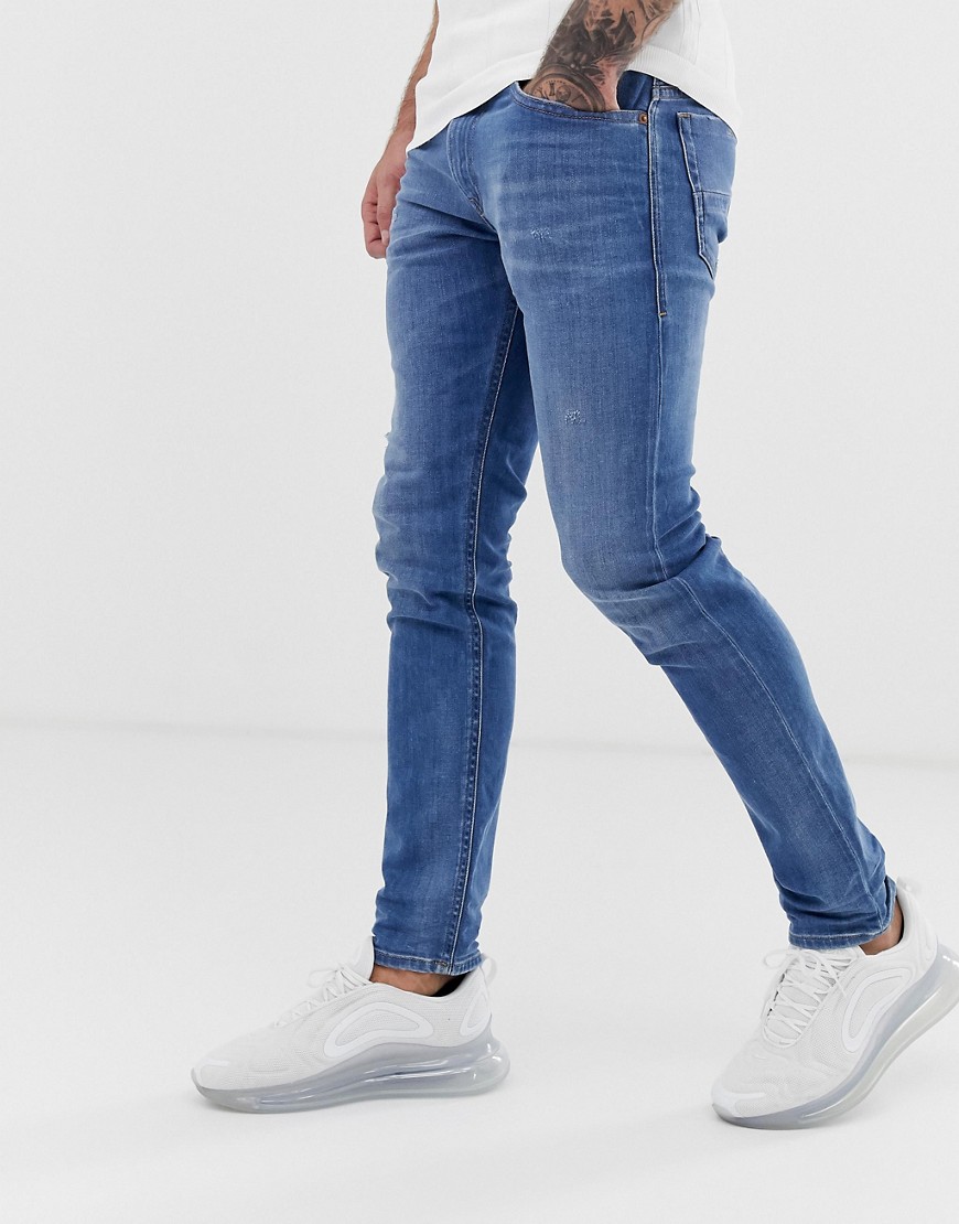 Diesel Thommer stretch slim fit jeans in 083AX light wash