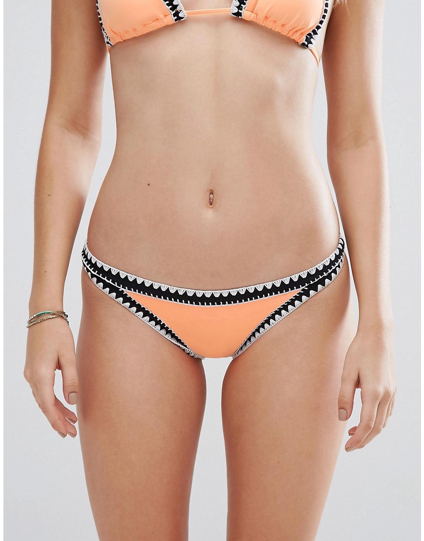 Seafolly Summer Vibe Brazilian Bikini Bottom - Neon mango