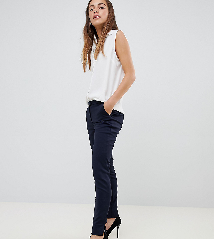 Y.A.S Petite ecco tailored ankle length cigarette trouser in navy