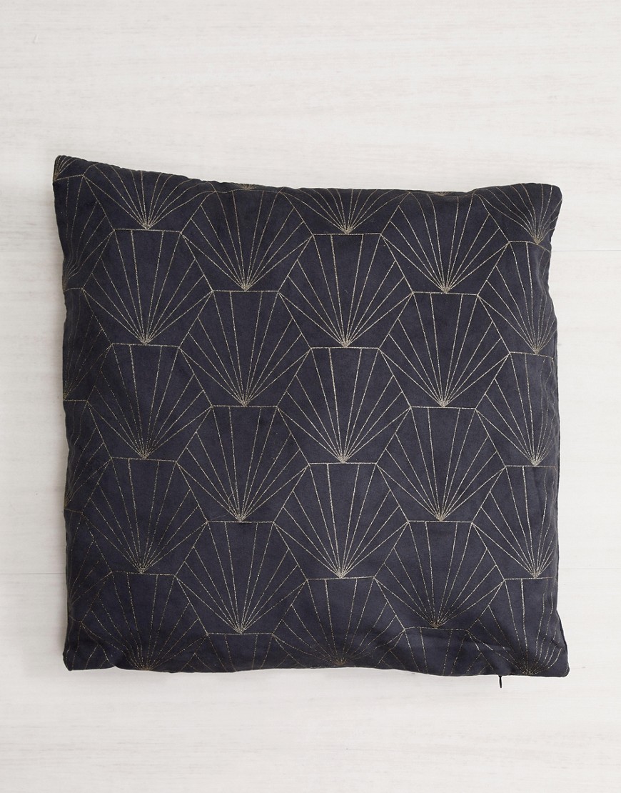Pimkie Shell Detail Cushion - Dark grey