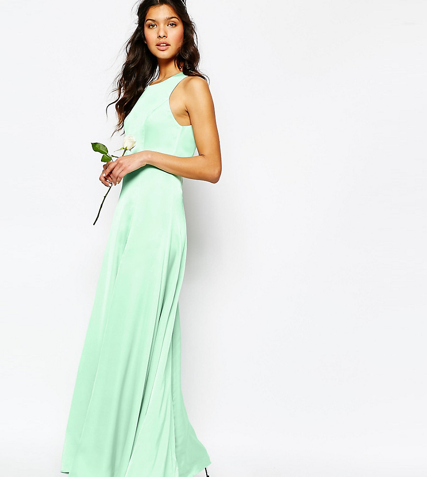 Fame and Partners Asleigh Maxi Dress With Open Back And Side Splits - Spray