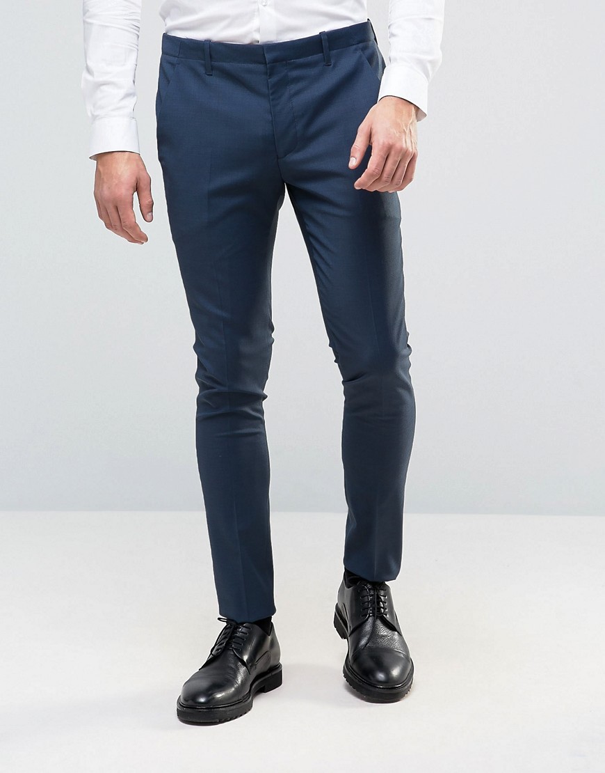 ASOS Super Skinny Suit Trousers in Navy - Navy