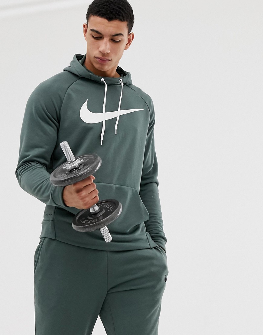 Nike Training dry swoosh hoodie in green