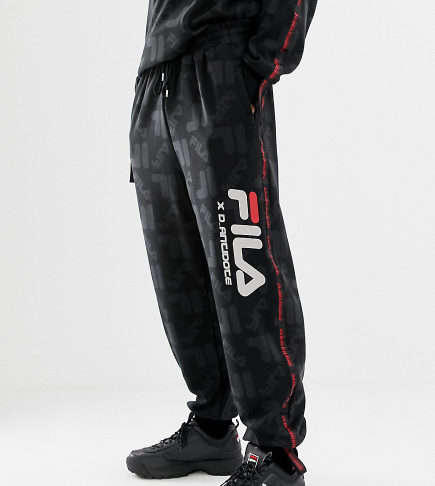 D-Antidote x Fila joggers with repeat logo pattern