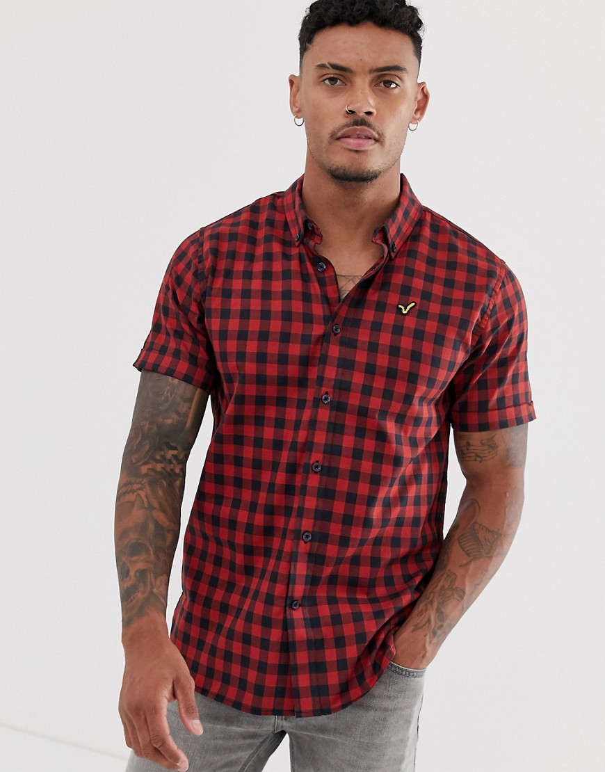 Voi Jeans short sleeved checked shirt