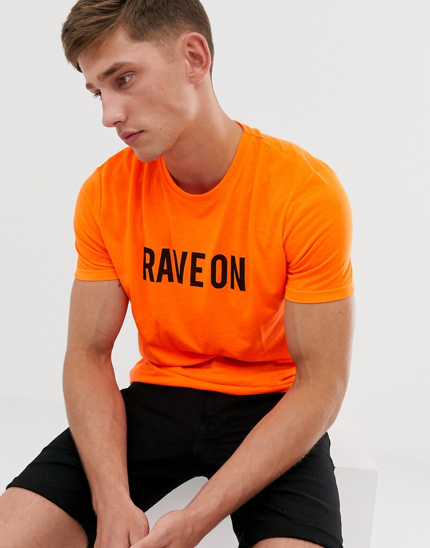 Brave Soul slogan neon t-shirt