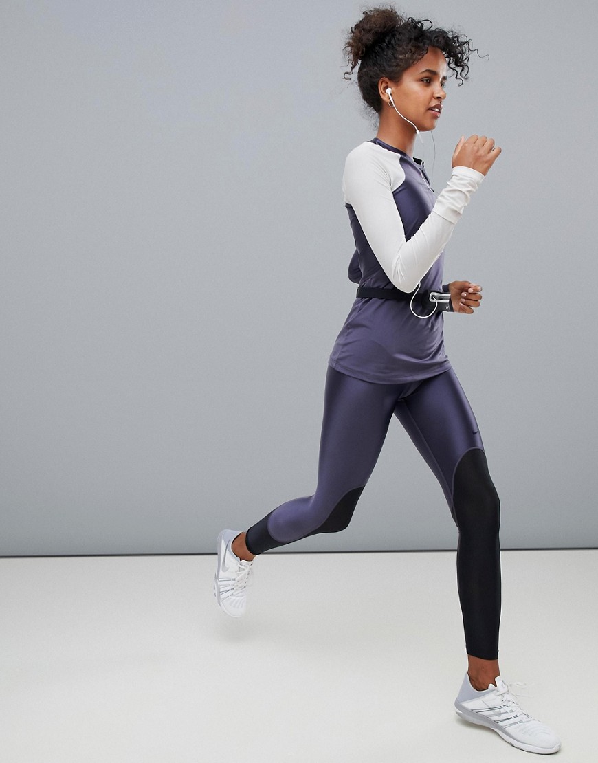 Nike Training Hypercool Glamour Leggings In Blue