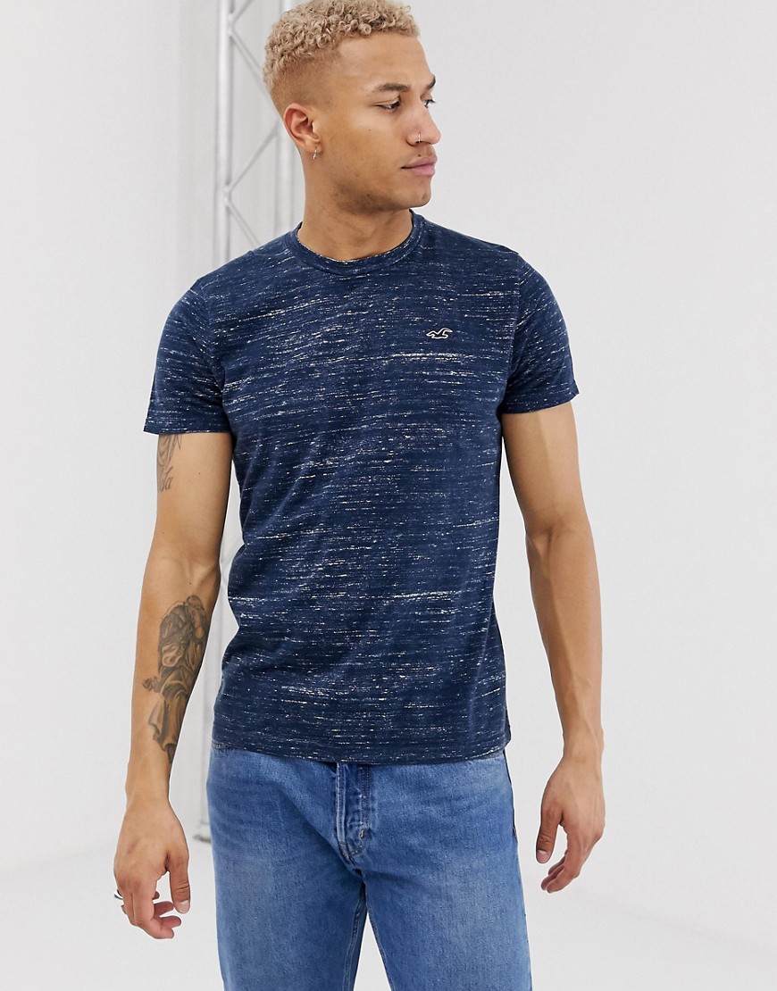 Hollister icon logo t-shirt in navy marl