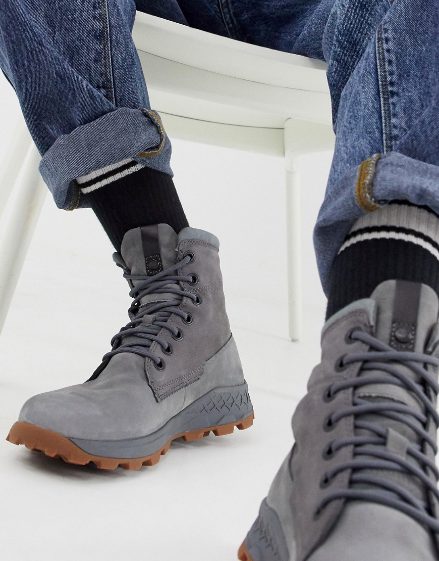 Timberland Brooklyn side zip boots in grey