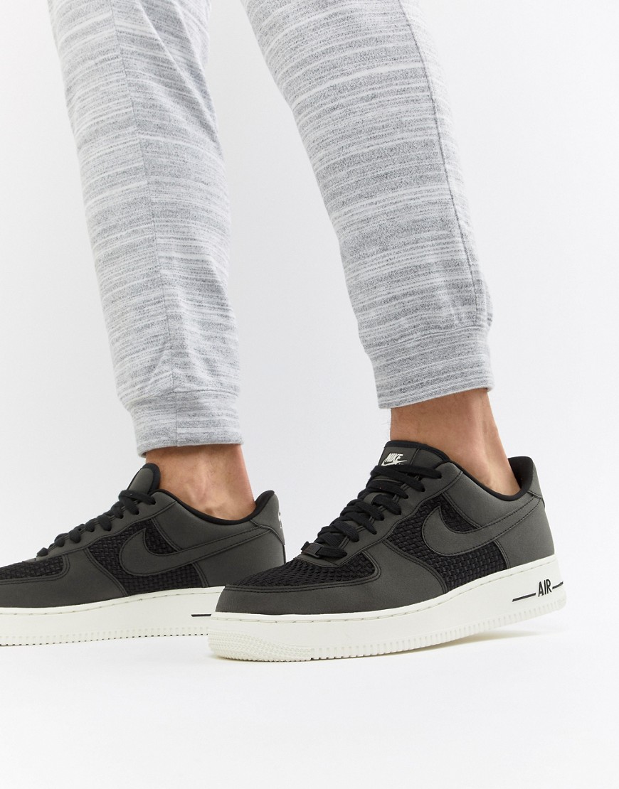Nike Air Force 1 Woven Trainers In Black AQ8624-001 - Black