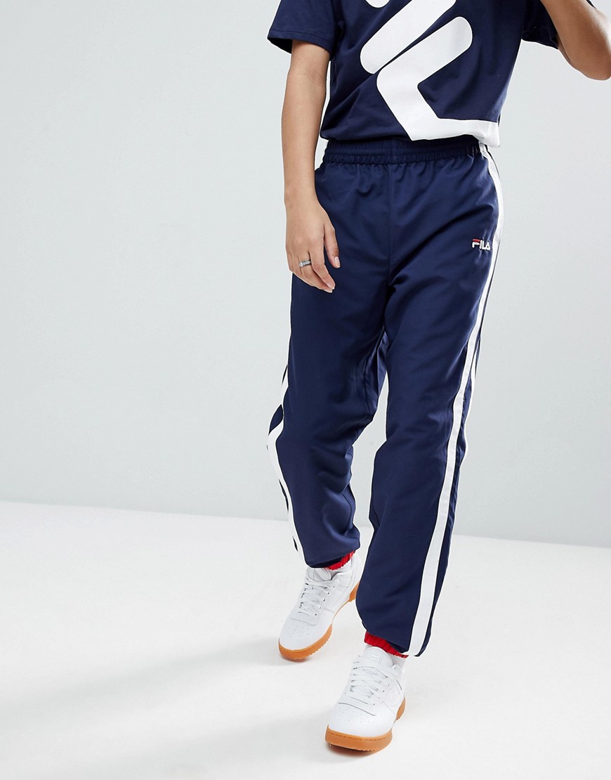 Fila Black Line Joggers With Taping In Navy - Navy