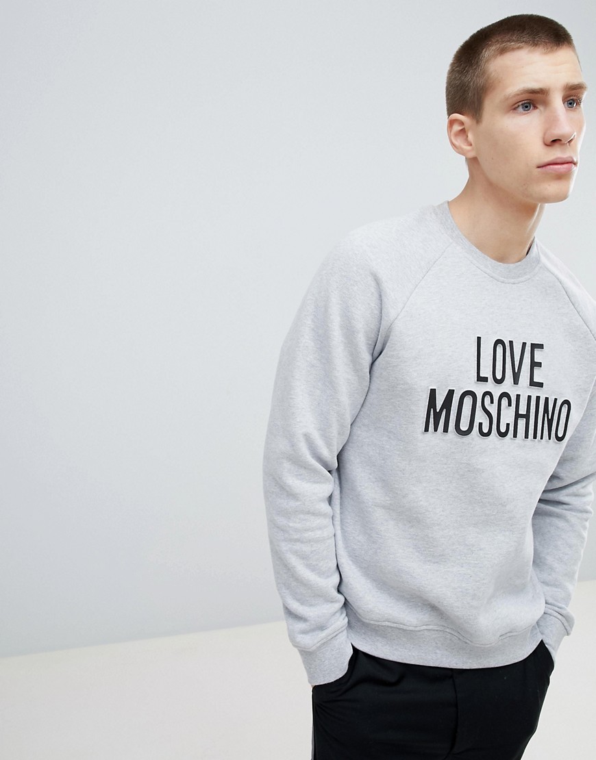 Love Moschino Embossed Logo Sweater - Grey