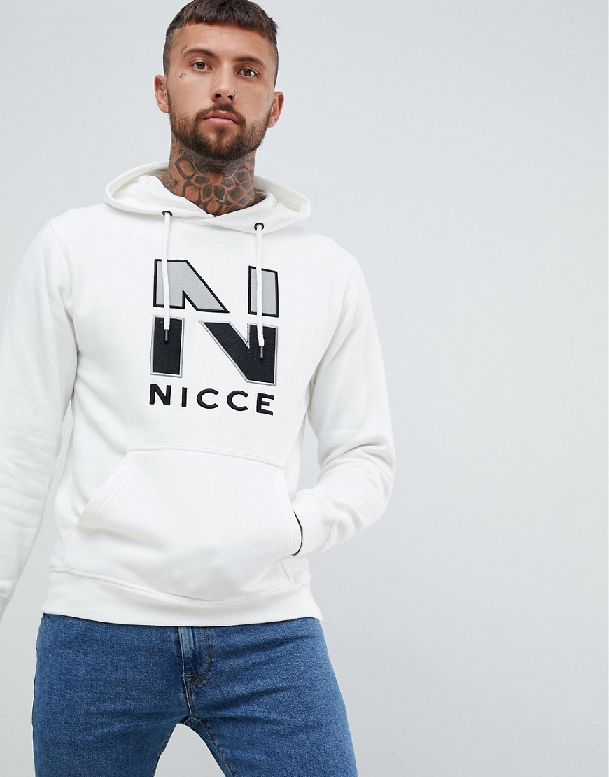 Nicce campus logo hoodie in white
