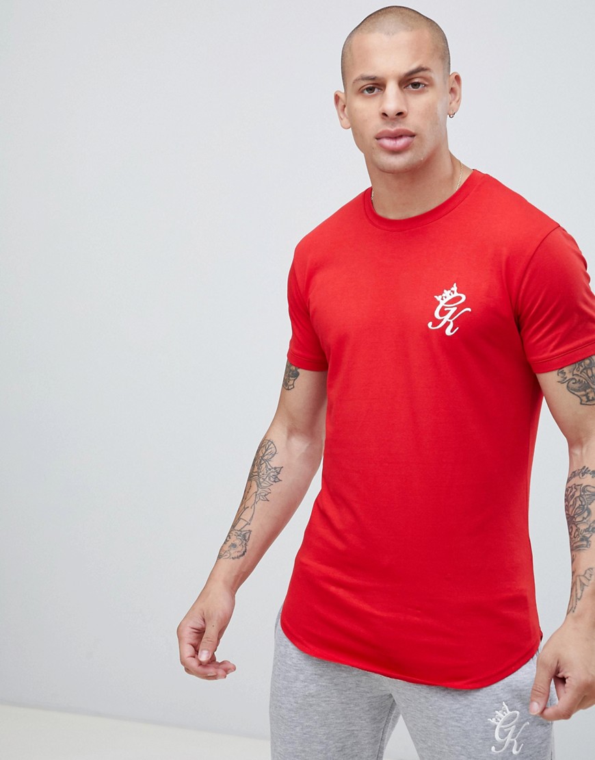 Gym King muscle t-shirt in red with logo