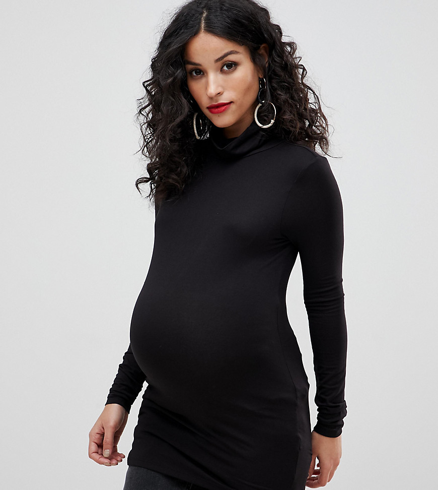 New Look Maternity roll neck top - Black