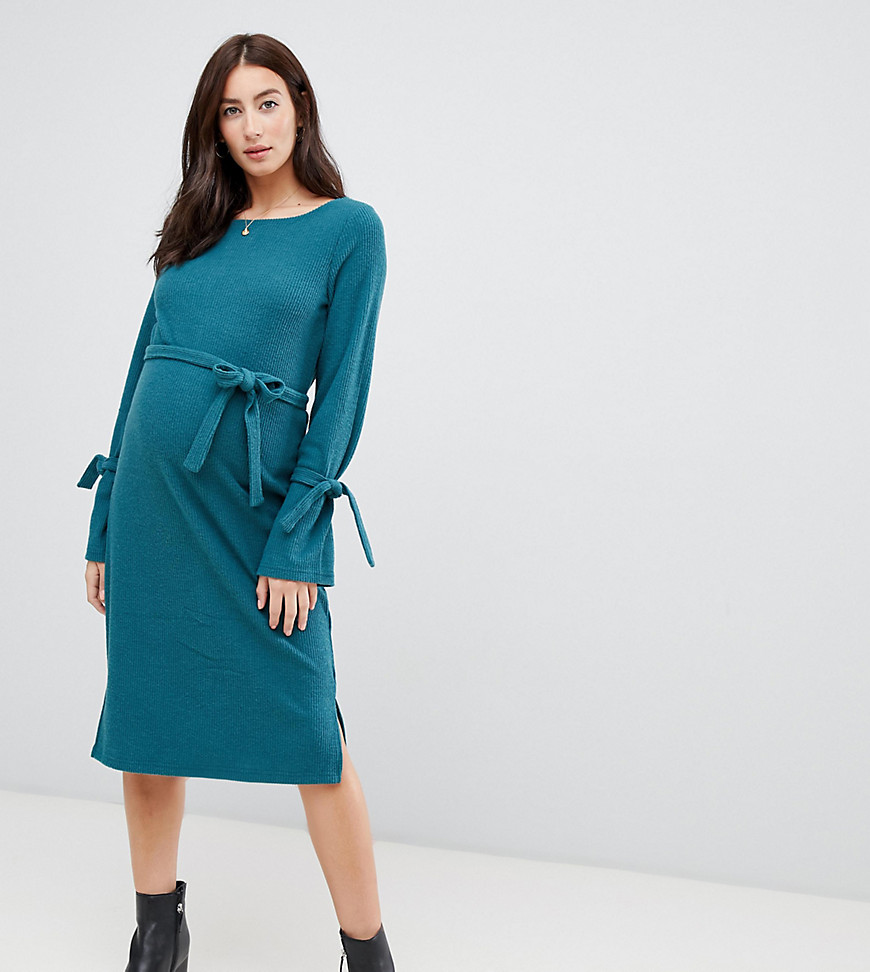 Mamalicious maternity long sleeve mini knitted jumper dress