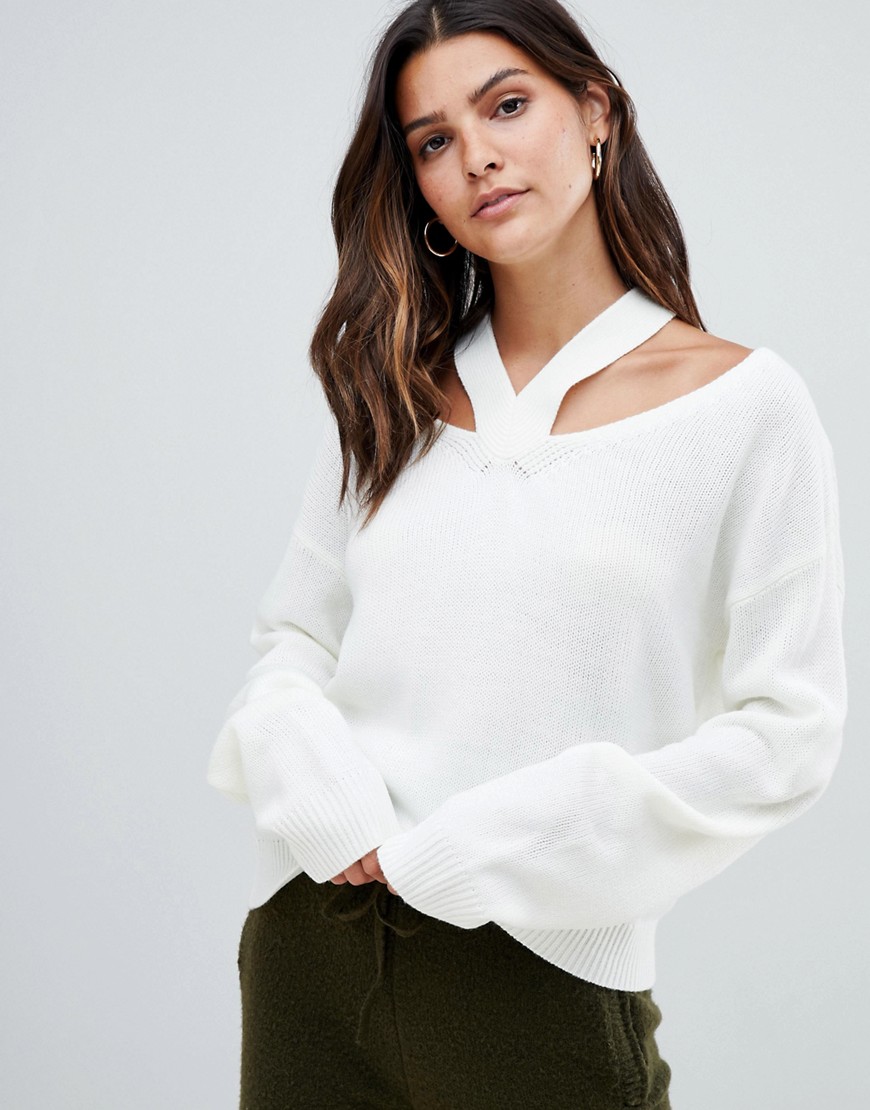 Micha Lounge Jumper With Cut Out Shoulder Detail