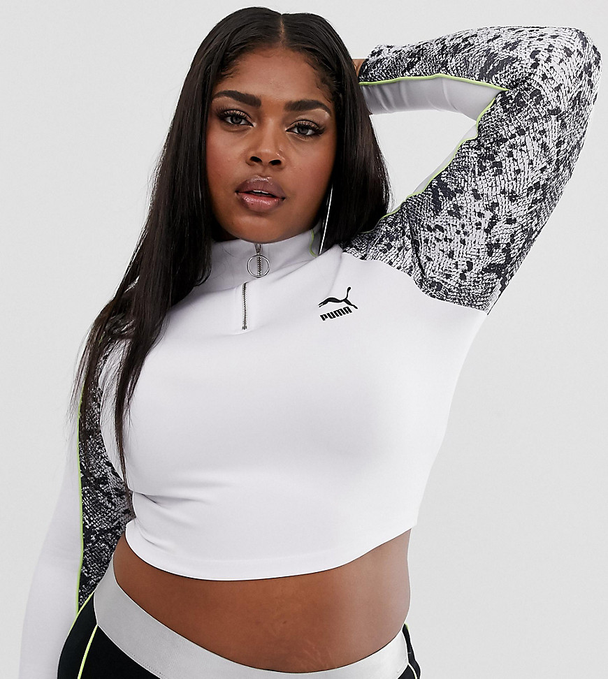 Puma Plus Exclusive snake print insert cropped top