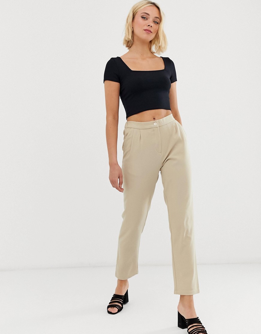 Pieces tapered trousers