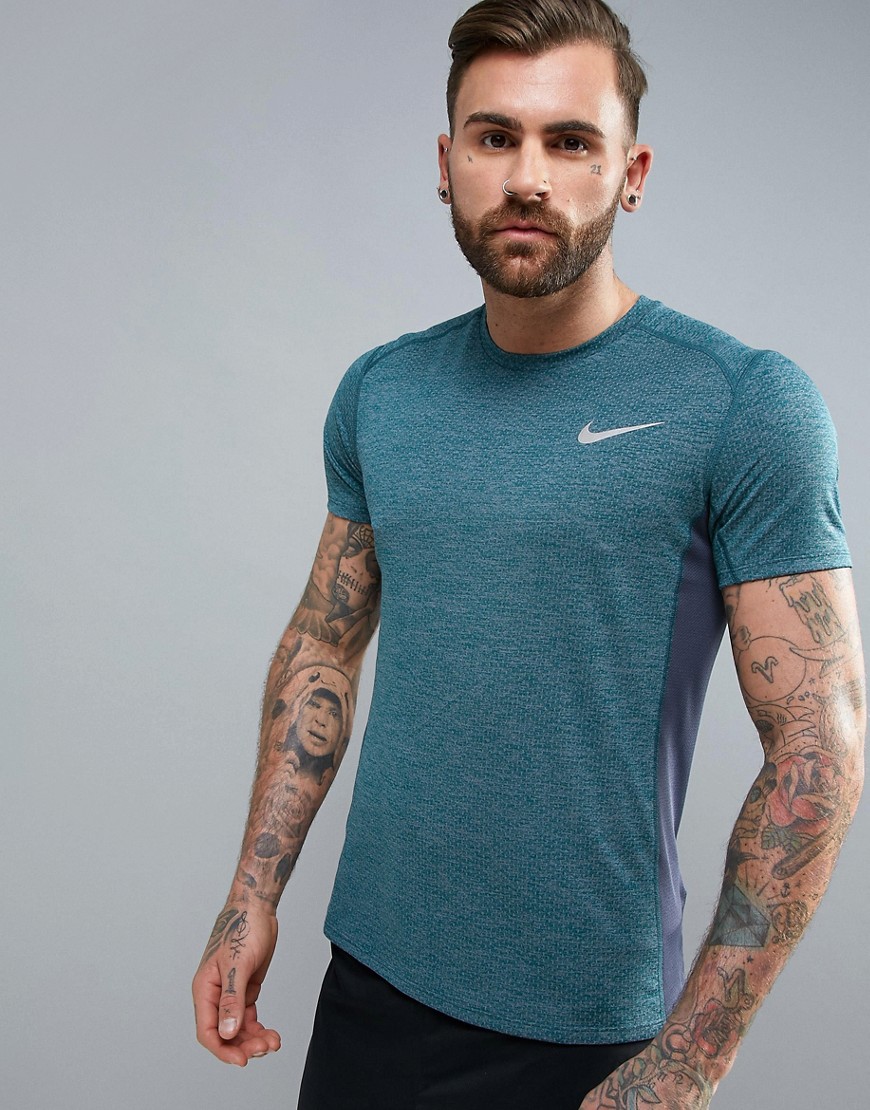 Nike Running Breathe Miler T-Shirt In Blue 834241-497 - Blue