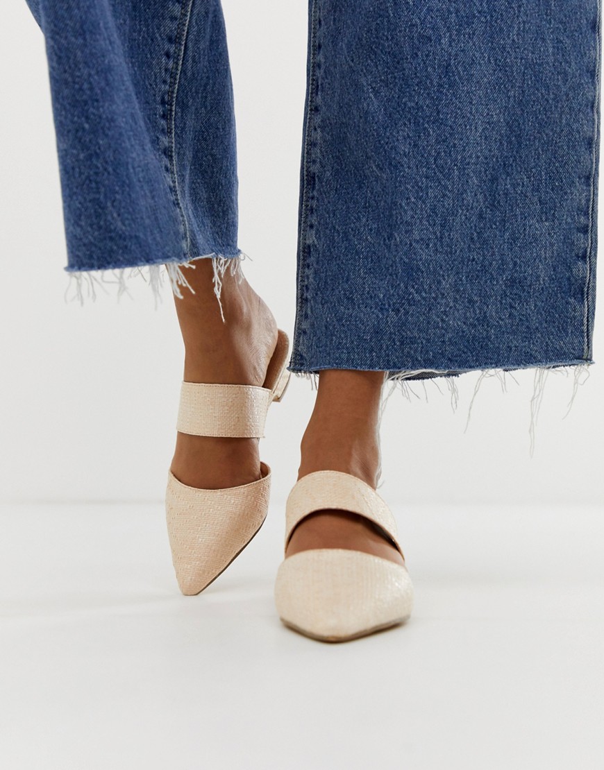 Park Lane woven pointed mules
