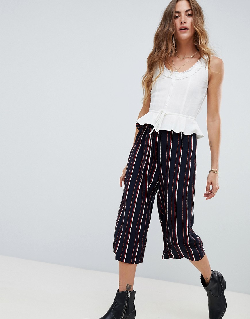 Love & Other Things Striped Culottes
