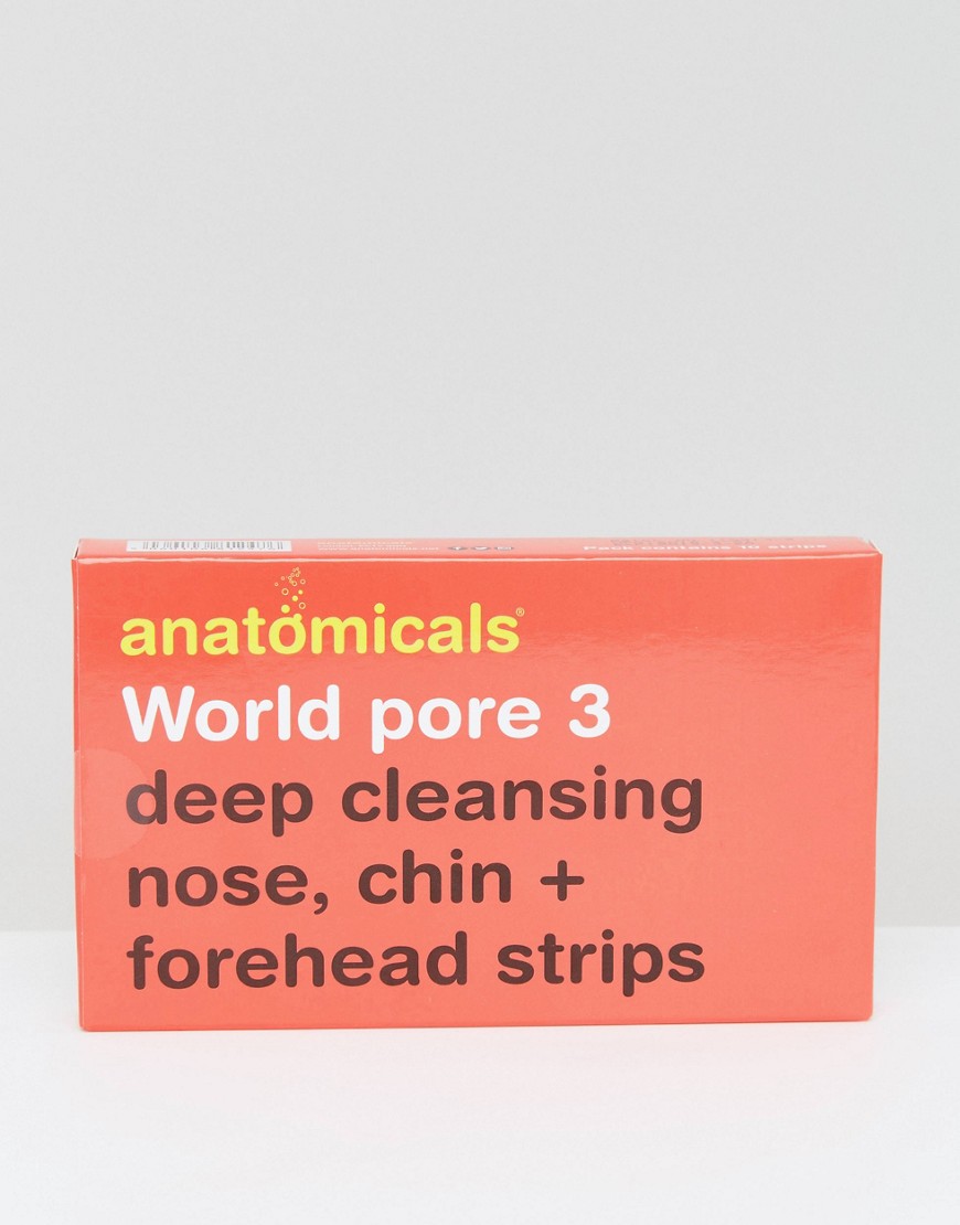 Anatomicals World Pore 3 - Deep Cleansing Nose Chin & Forehead Strips - Clear