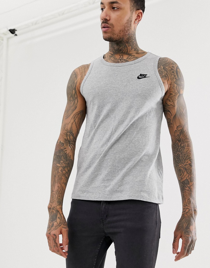 Nike Club logo vest in grey