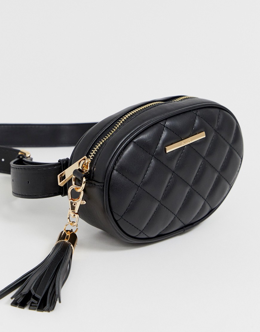 Aldo quilted cross body bag with chain tassel