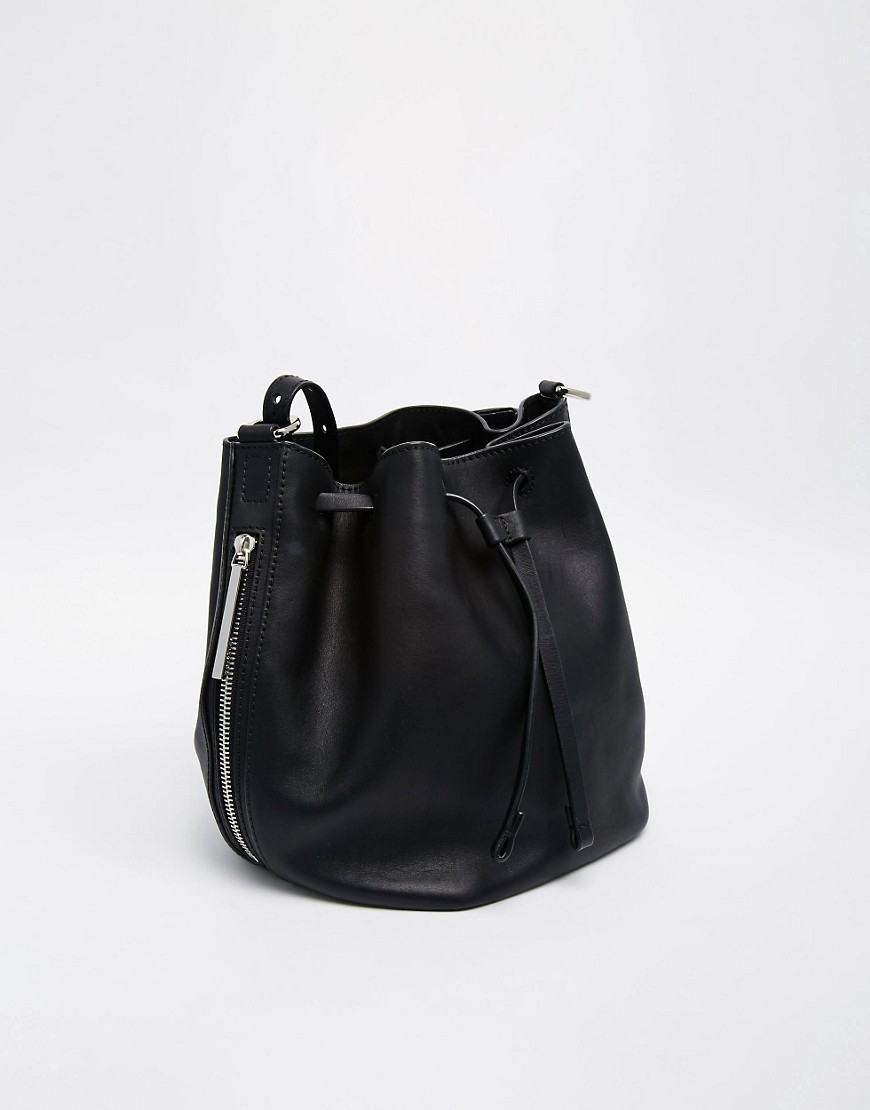 Whistles | Whistles Mini Leather Onslow Bucket Bag at ASOS