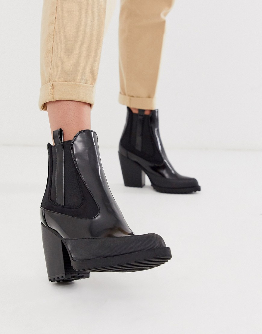 Asos Design Rico Chunky Chelsea Boots In Black Box
