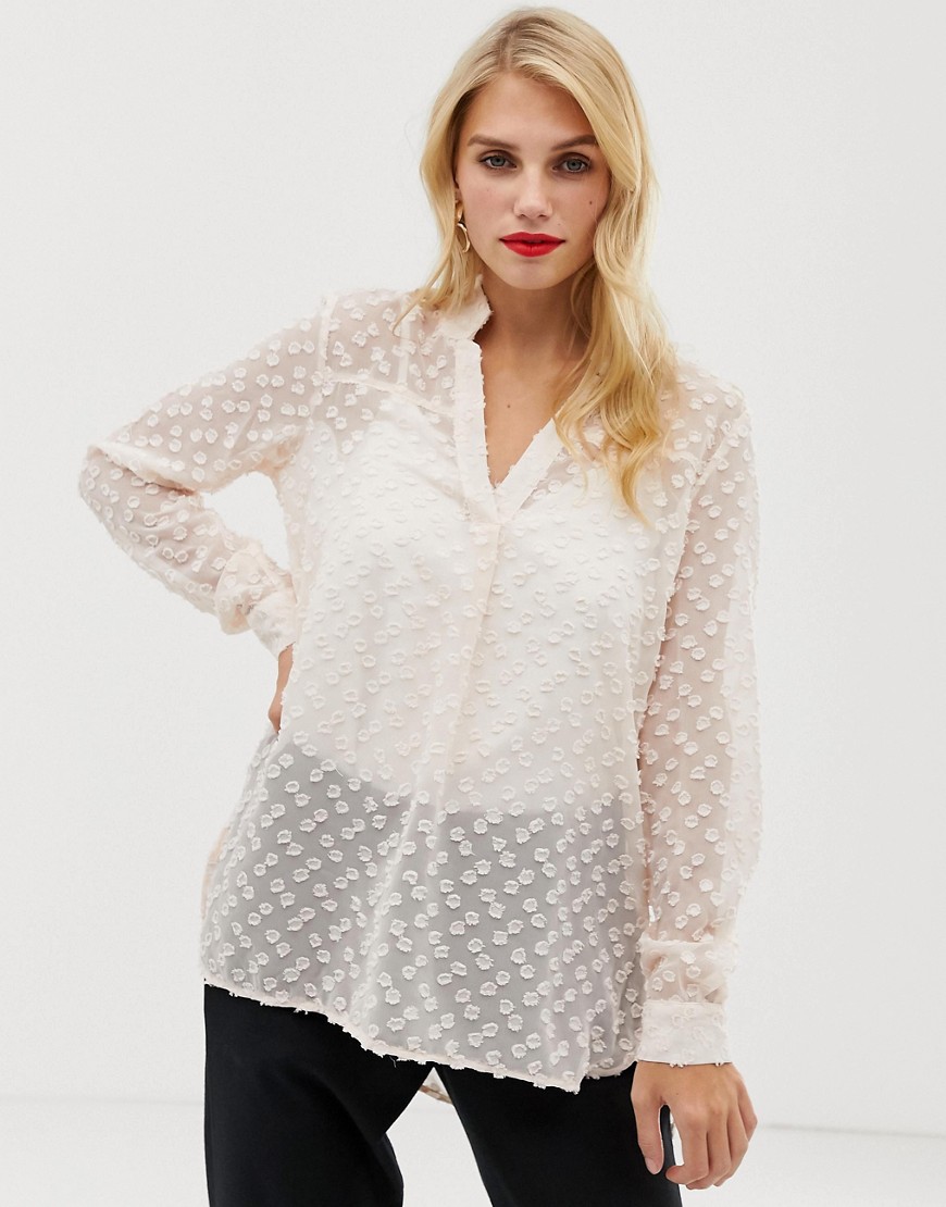 French Connection Lucy sheer blouse