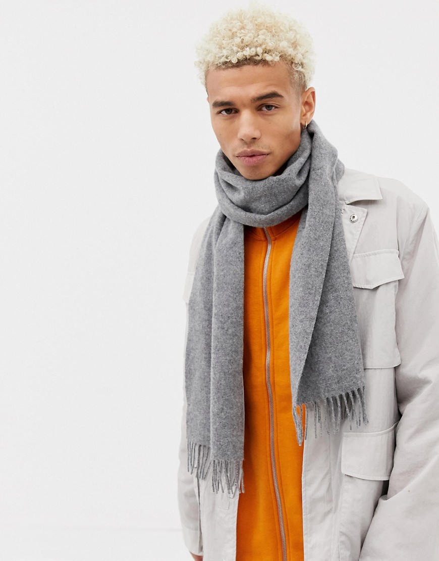 Weekday Meridian scarf in grey - Grey