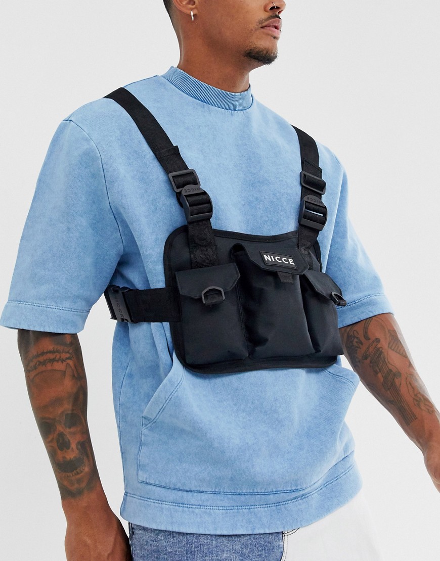Nicce chest rig bag with logo in black