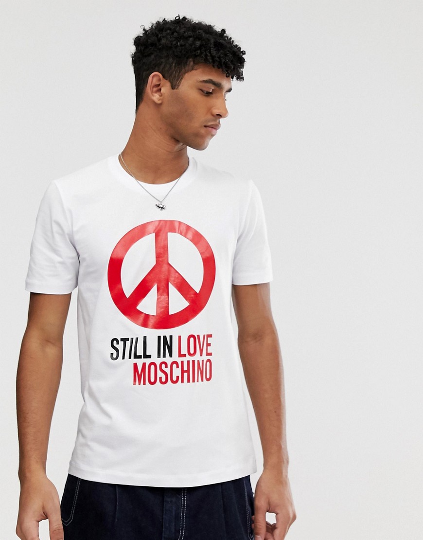 Love Moschino peace logo t-shirt