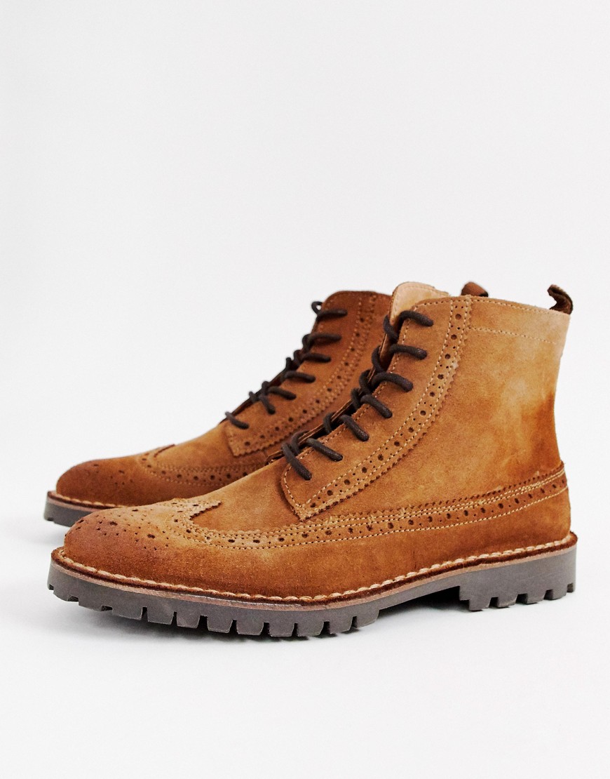 Selected Homme suede brogue boot