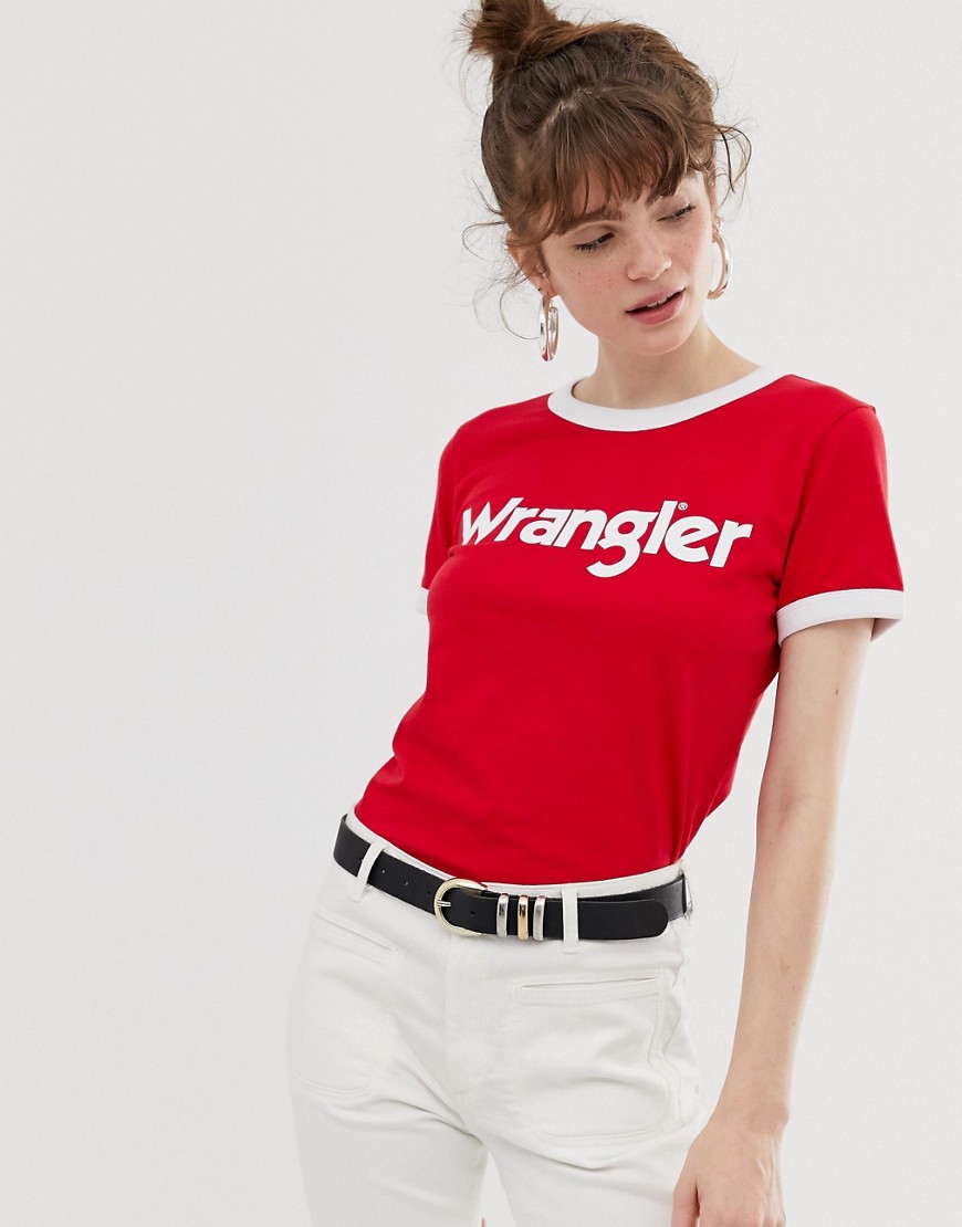 Wrangler logo ringer t-shirt