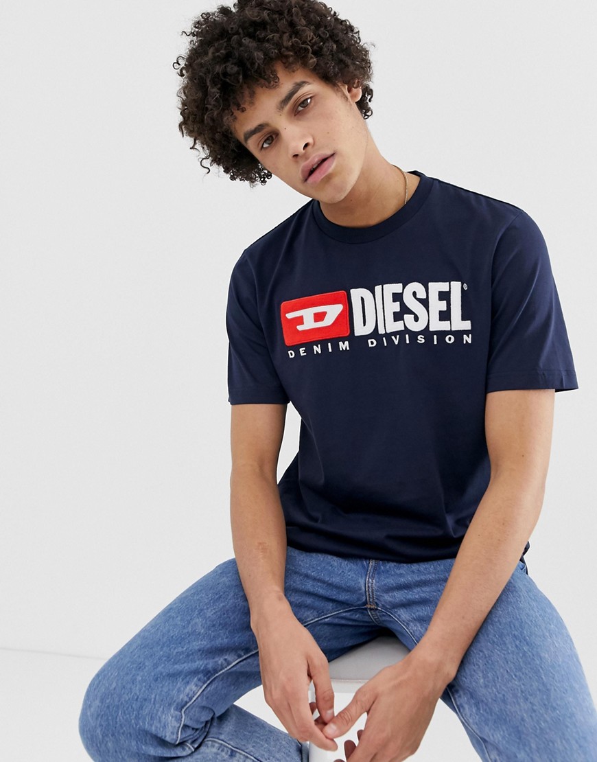 Diesel T-Just-Division logo t-shirt in navy