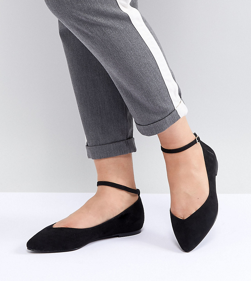 Faith Wide Fit Ally Pointed Flat Shoes