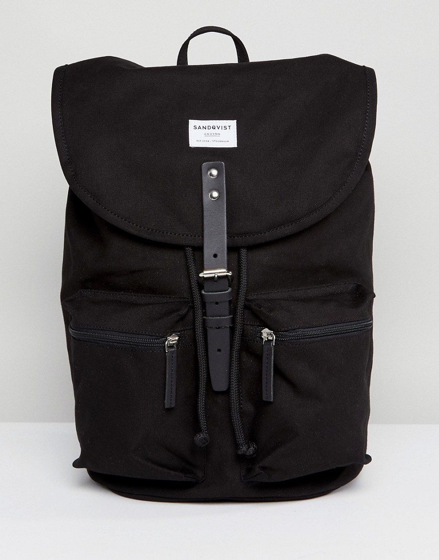 Sandqvist Roald Backpack In Black - Black