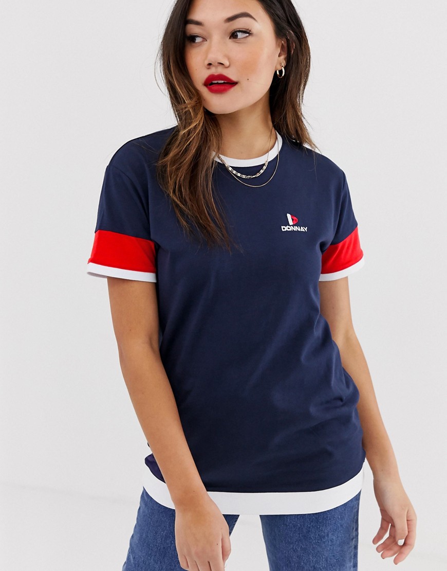 Donnay long line top in navy