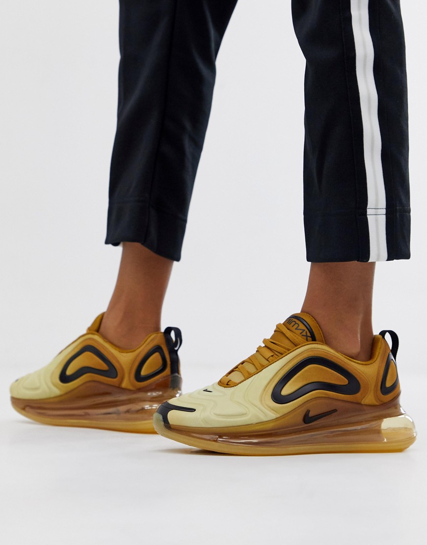 Nike Air Max 720 trainers in gold